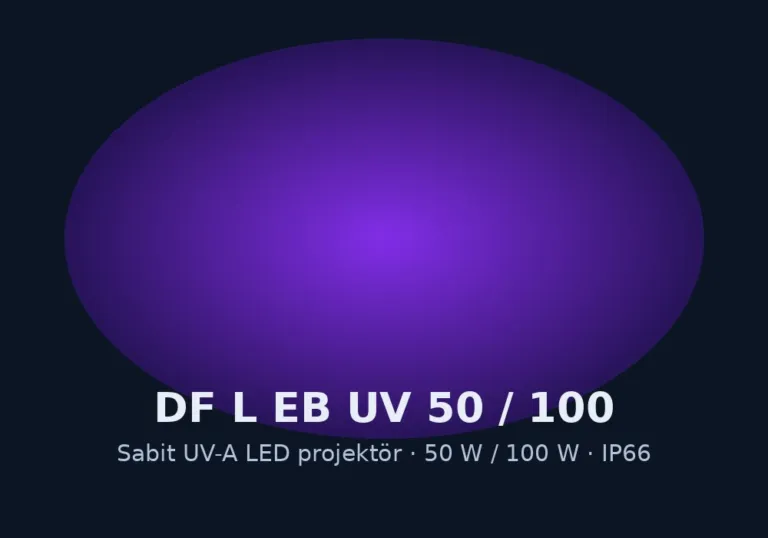 DeltaFlux DF L EB UV 50 / 100 Sabit UV LED Projektör (Difüz Kara Işık)